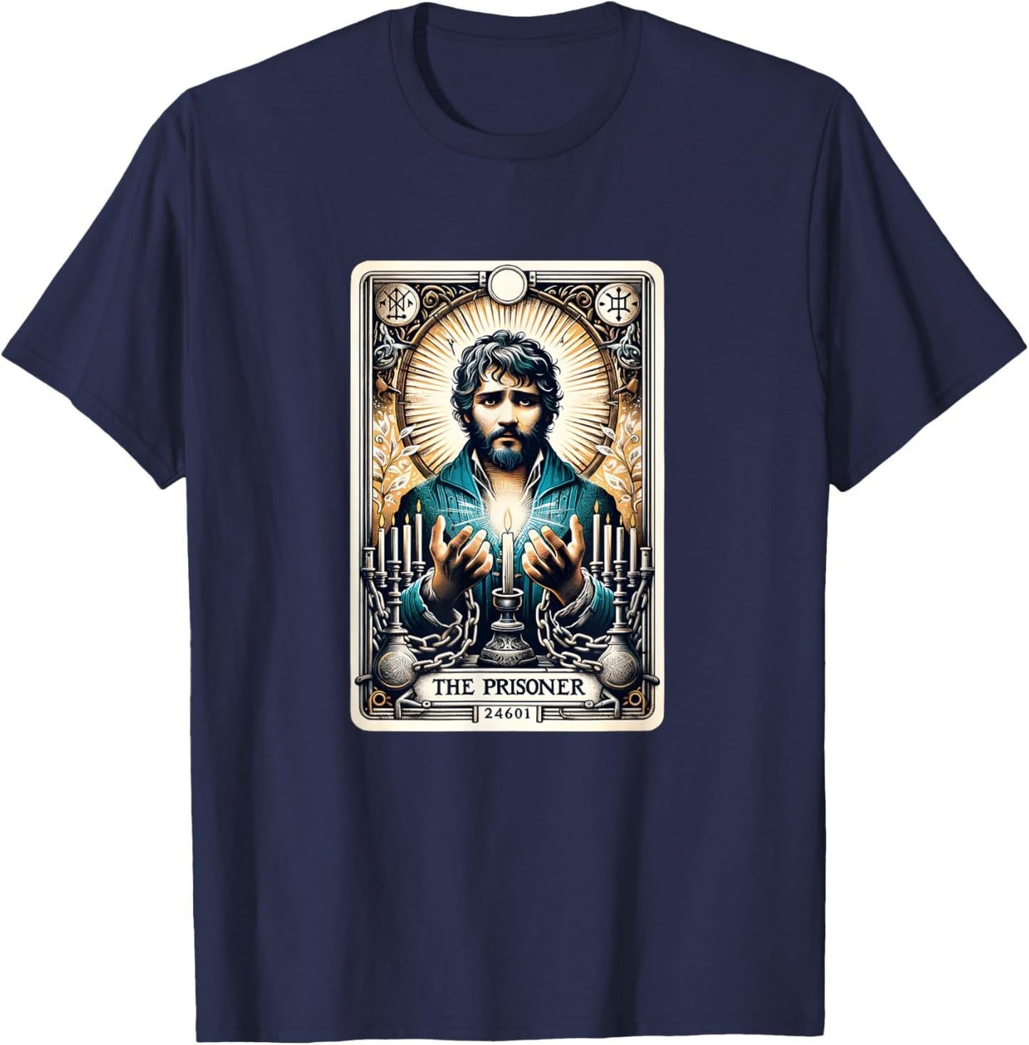 Les Mis The Prisoner Tarot Inspired T-Shirt - T-Shirt | Navy