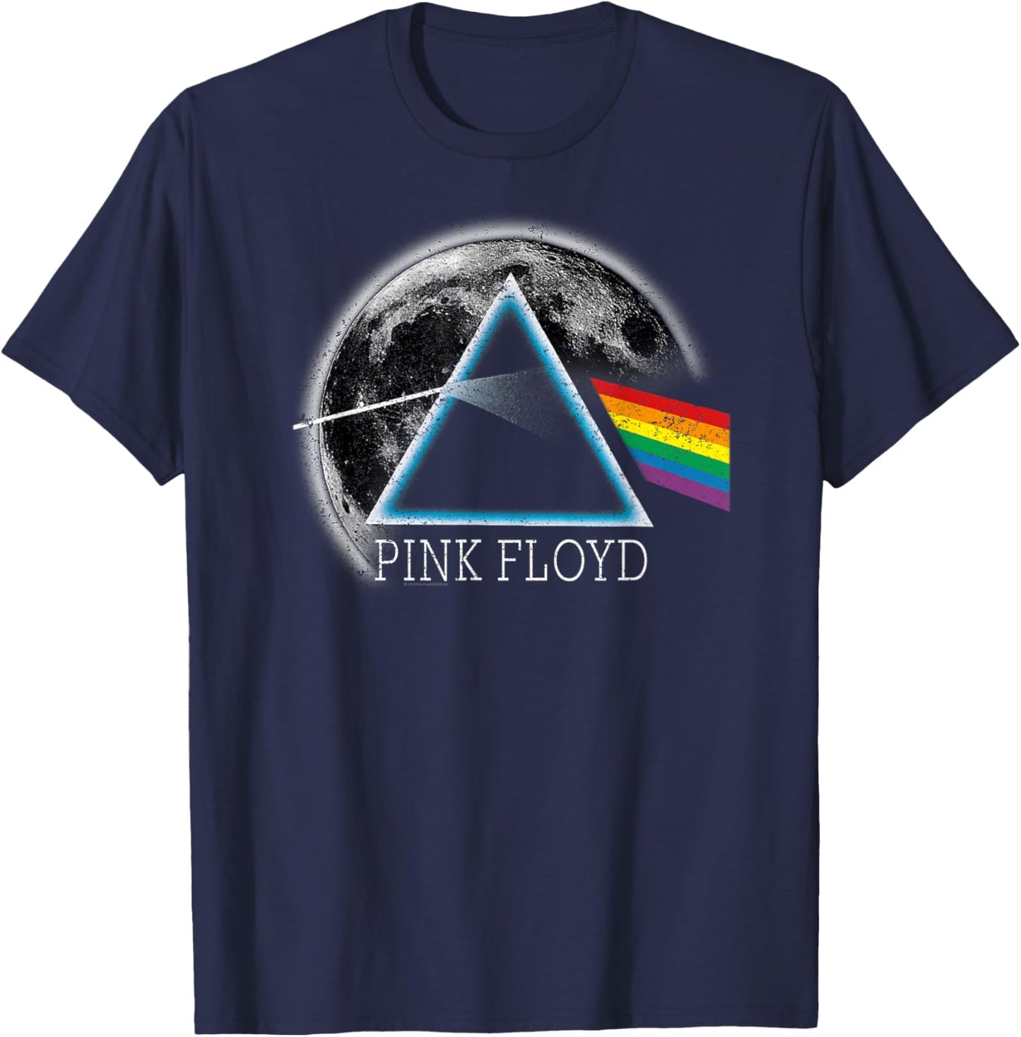 Pink Floyd Dark Side of The Moon Rock Music Band T-Shirt - T-Shirt | Navy