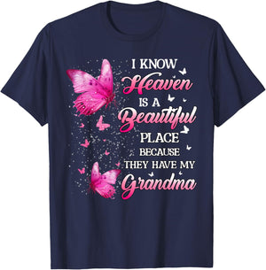 Grandma Is My Guardian Angel In Heaven Memorial Day Women T-Shirt - T-Shirt | Navy