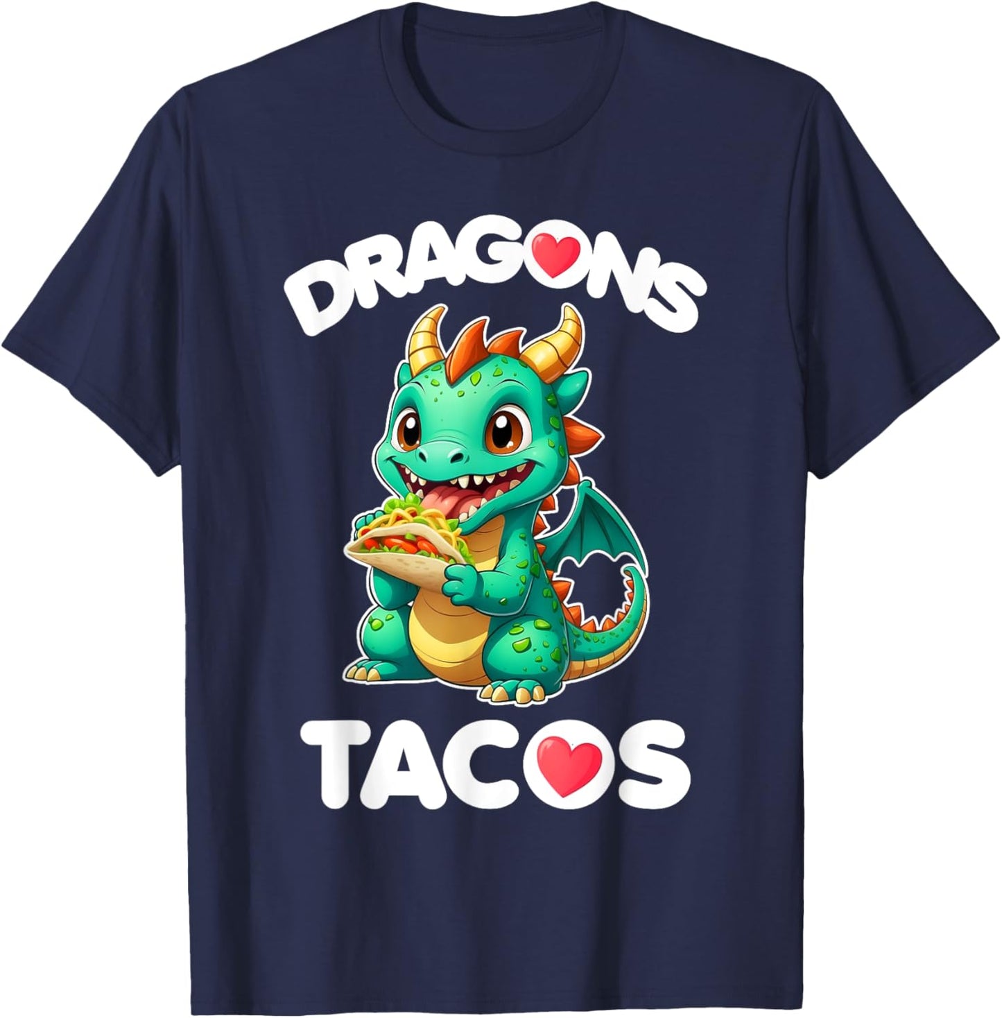 Dragons Love Tacos Cute Cinco De Mayo Mexican Food Kids Boys T-Shirt - T-Shirt | Navy