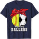 Busy Raising Ballers Softball Soccer - Softball Mom T-Shirt - T-Shirt | Navy