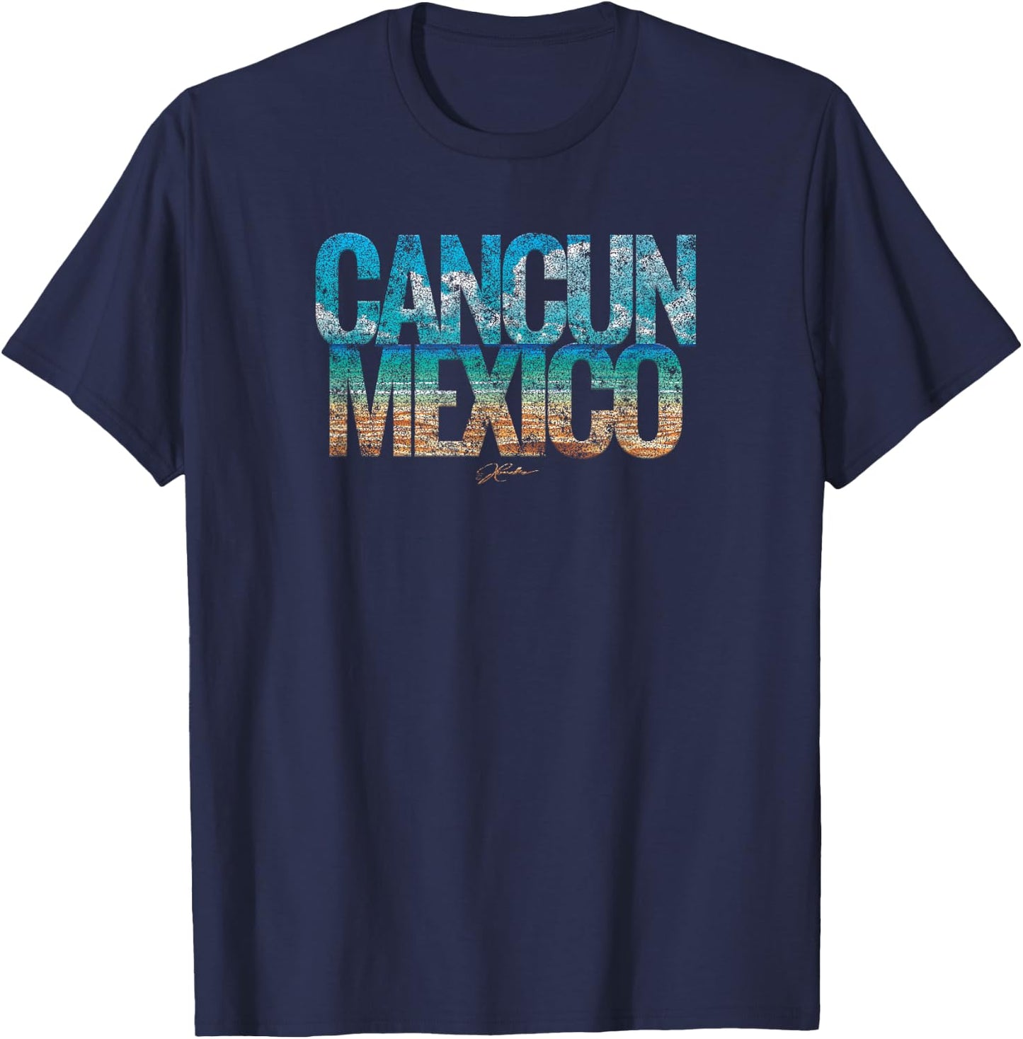 JCombs: Cancun, Mexico, Beach T-Shirt - T-Shirt | Navy