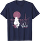 Disney The Aristocats Duchess And Thomas Paris by Moonlight , Black, S T-Shirt - T-Shirt | Navy