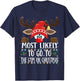 Christmas Matching Most Likely To Go To The Gym PJS T-Shirt - T-Shirt | Navy