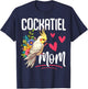 Cockatiel Mom Funny Bird Lover Women Parrot Mom Mother's Day T-Shirt - T-Shirt | Navy