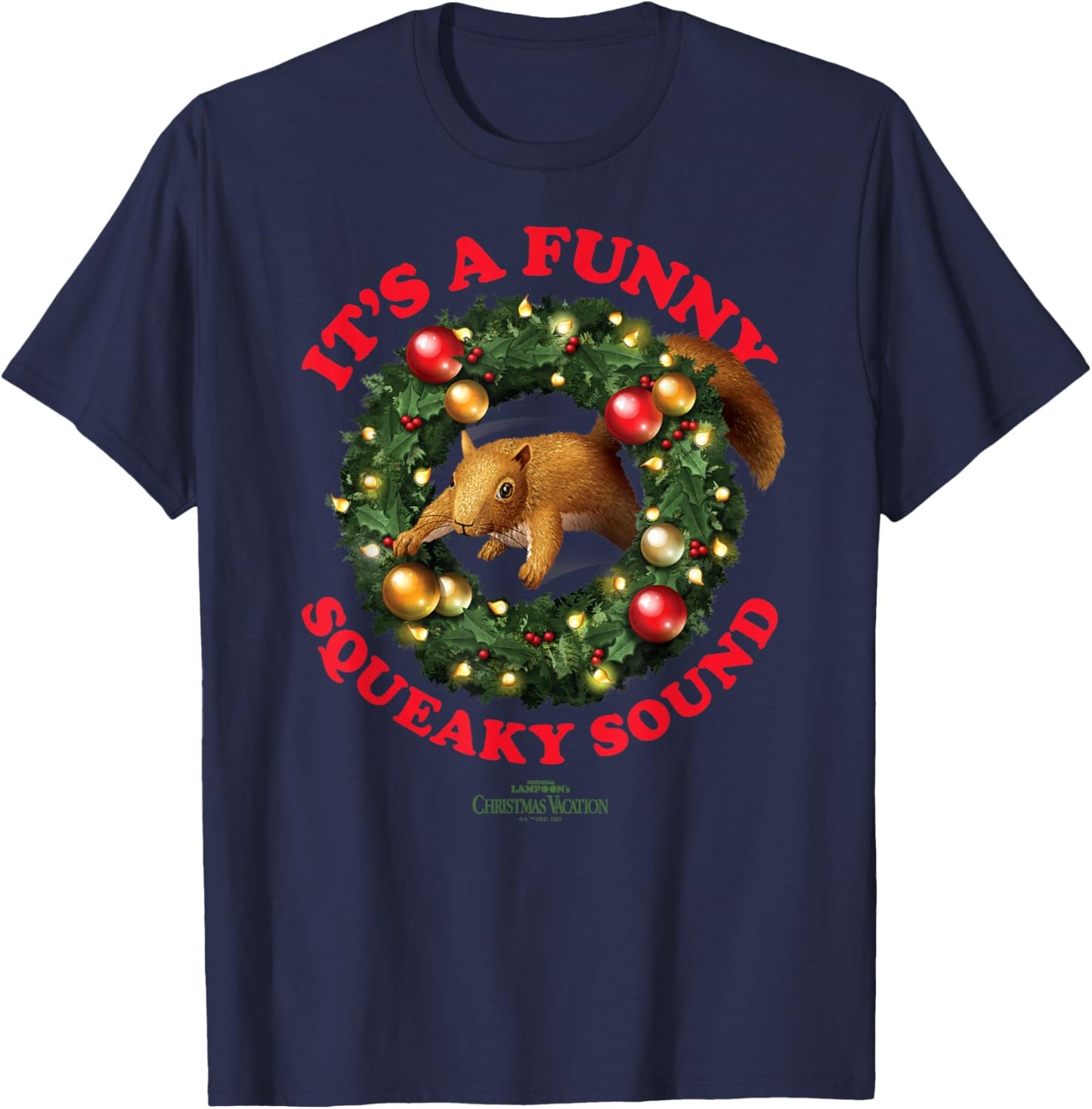 National Lampoon's Christmas Vacation - Funny Squeaky Sound T-Shirt - T-Shirt | Navy