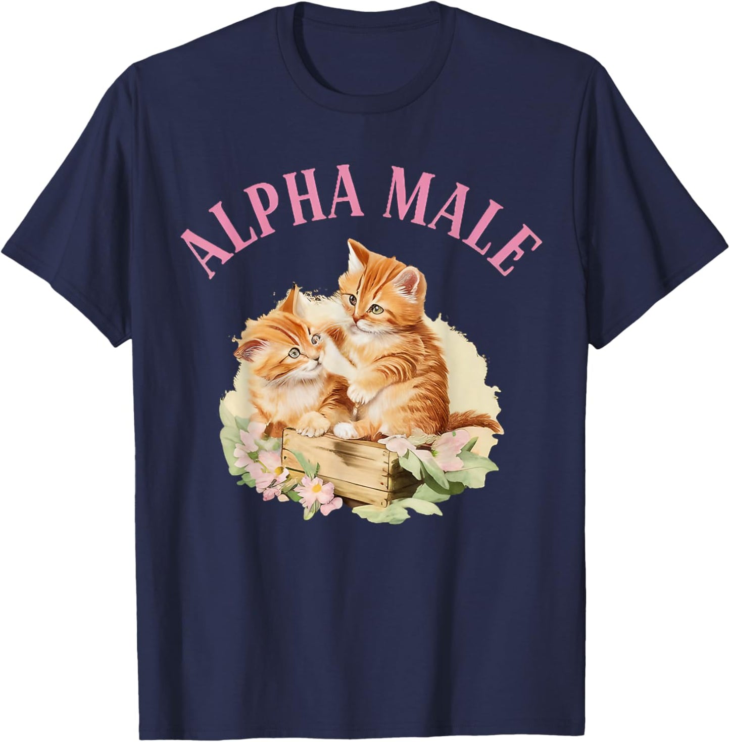 Alpha Male Cute Cat Funny Oddly Specific Dank Meme T-Shirt - T-Shirt | Navy