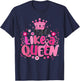 Fight Like A Queen Breast Cancer Awareness Month T-Shirt - T-Shirt | Navy