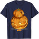 Star Wars The Force Awakens BB-8 Carved Pumpkin Halloween T-Shirt - T-Shirt | Navy