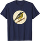 Colorful Retro Magnolia Warbler Bird Design T-Shirt - T-Shirt | Navy