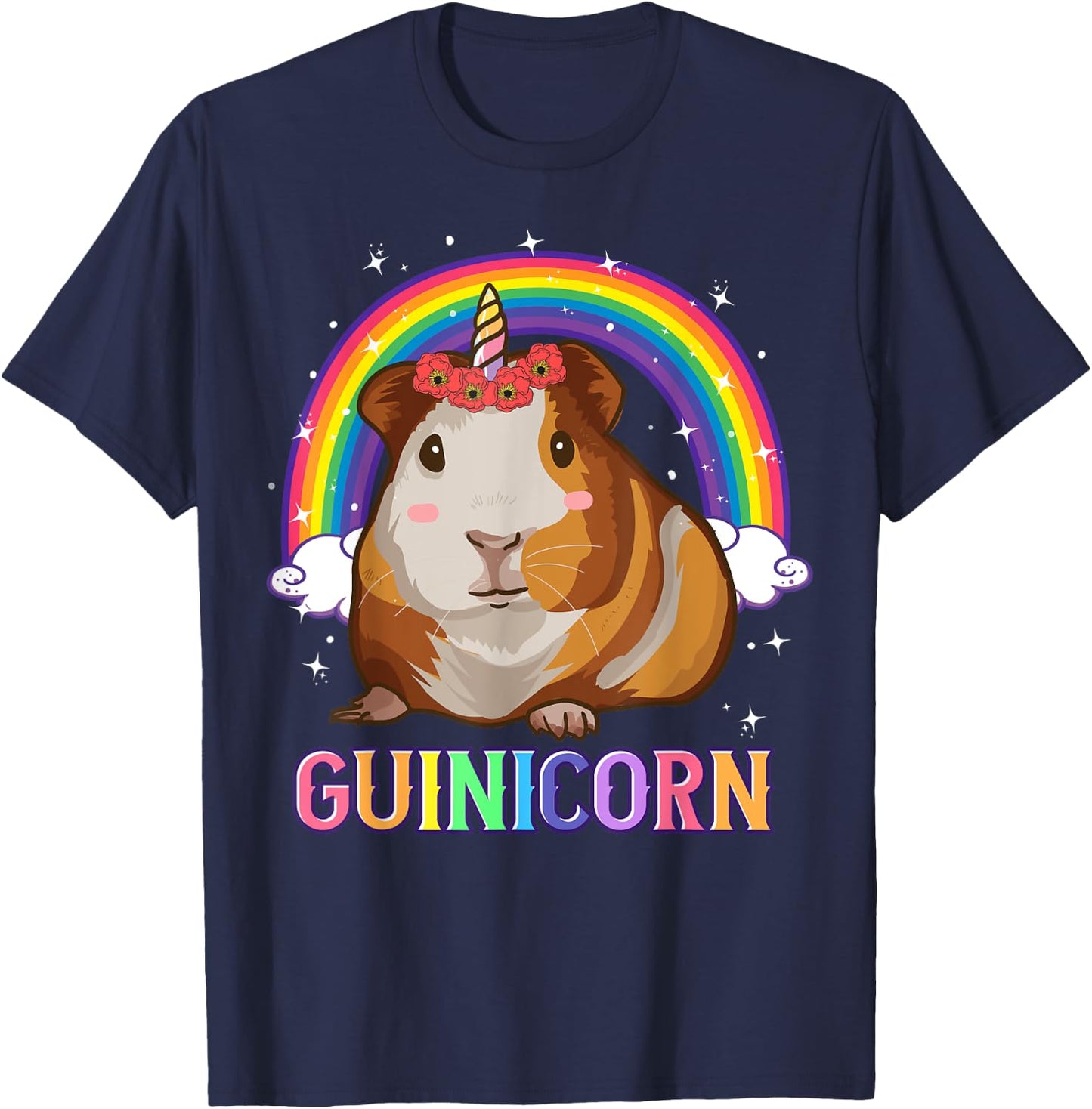 Guinea Pig Shirts For Girls Guinea Pig Unicorn Guinicorn T-Shirt - T-Shirt | Navy