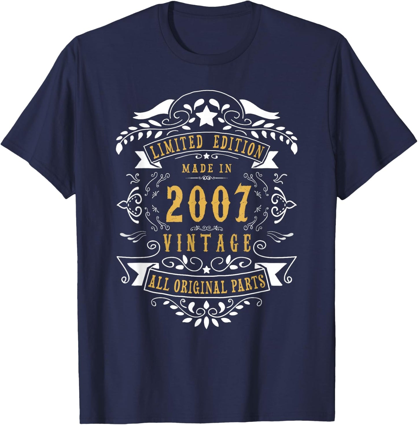 19th Birthday 19 Years Old Girl Boy Born 2007 19 Birthday T-Shirt - T-Shirt | Navy