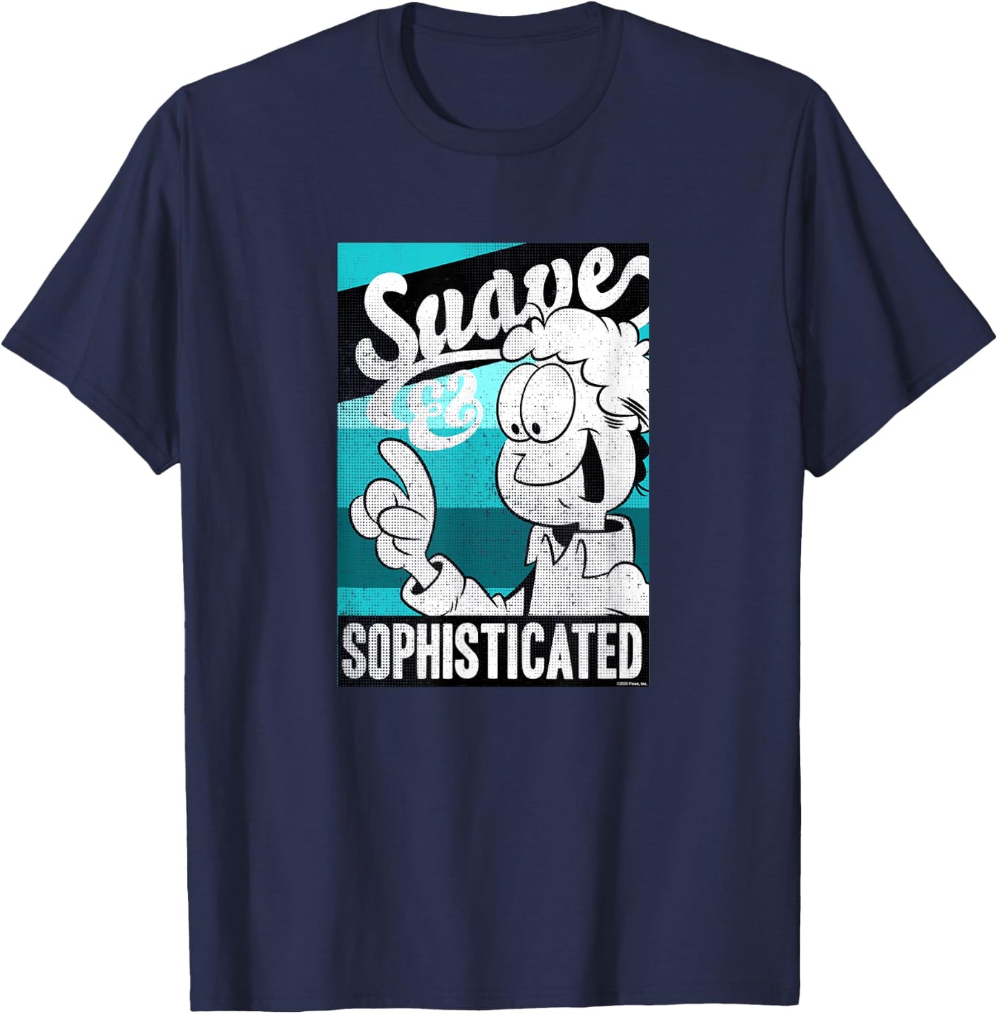 Garfield Jon Arbuckle Suave & Sophisticated Jon T-Shirt - T-Shirt | Navy
