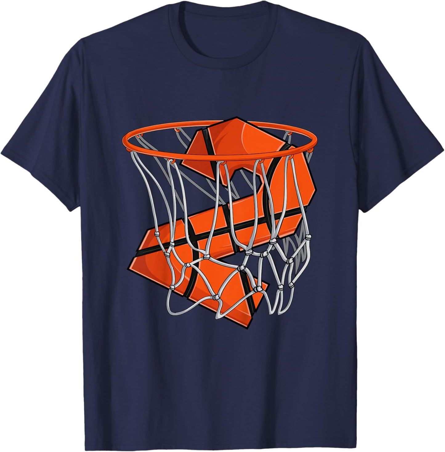 Kids 2nd Birthday Basketball Shirt Kids, Boys 2 Year Old Toddler T-Shirt - T-Shirt | Navy