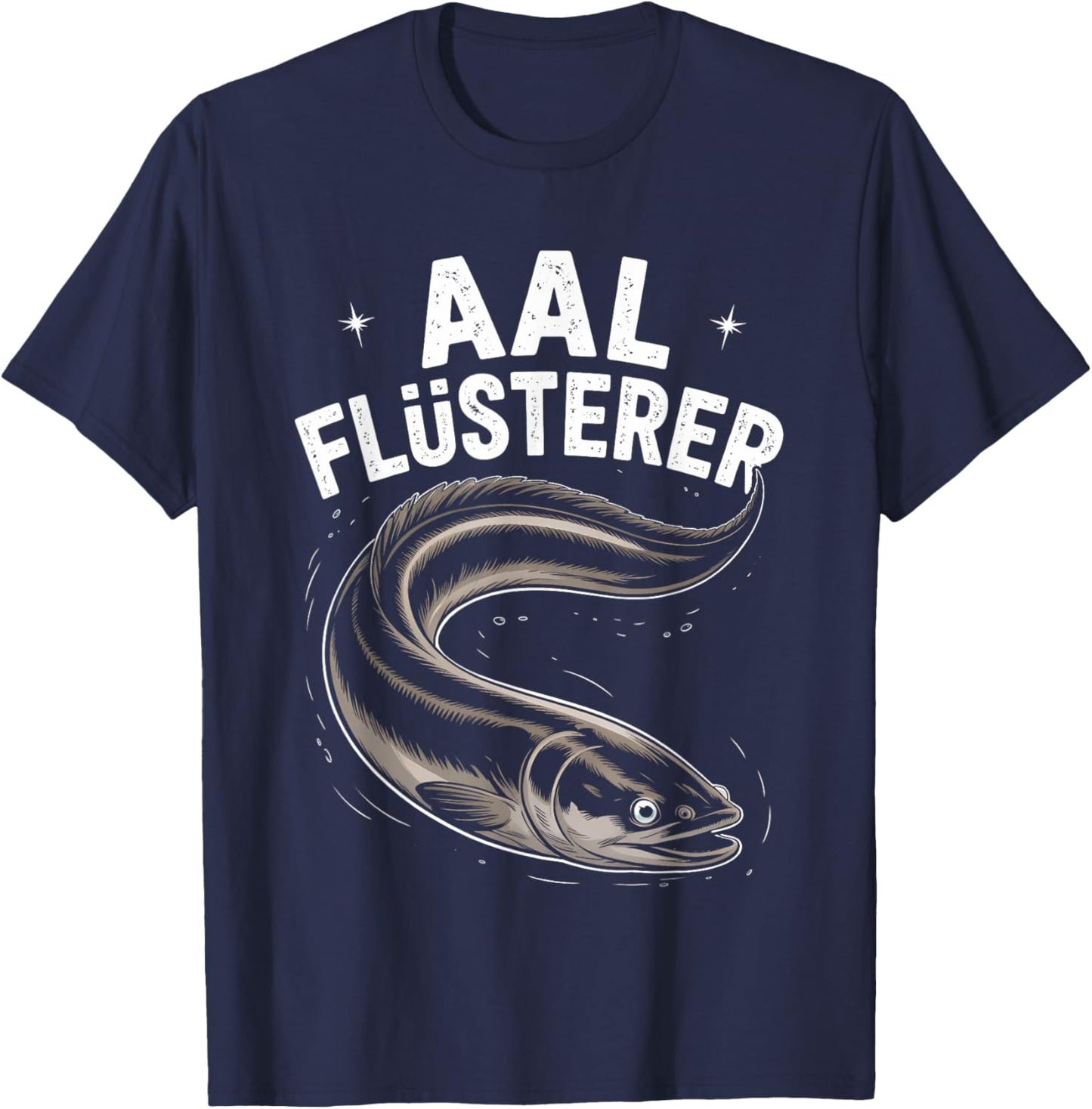 Aalflüsterer Angler Geschenk Lustig Fischer Angeln Aal T-Shirt - T-Shirt | Navy