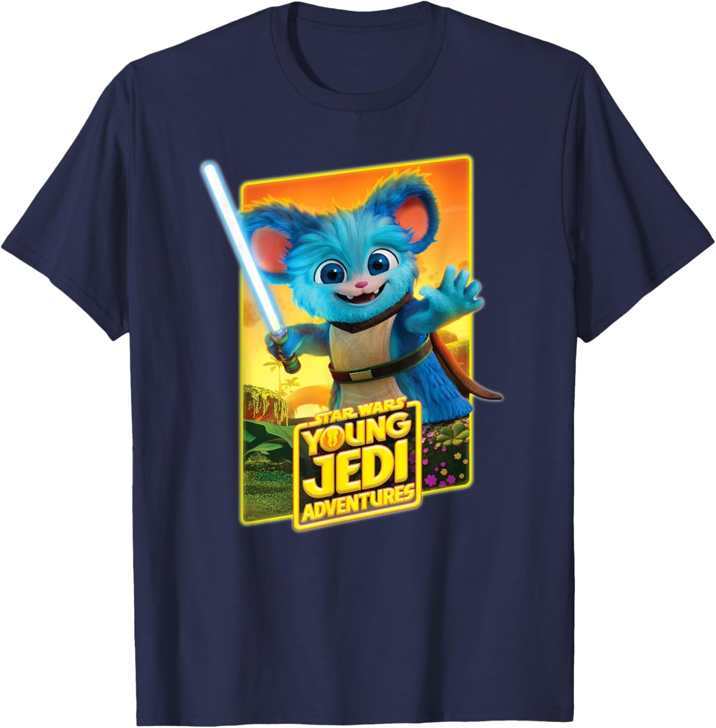 Star Wars Young Jedi Adventures Nubs Poster Art T-Shirt - T-Shirt | Navy