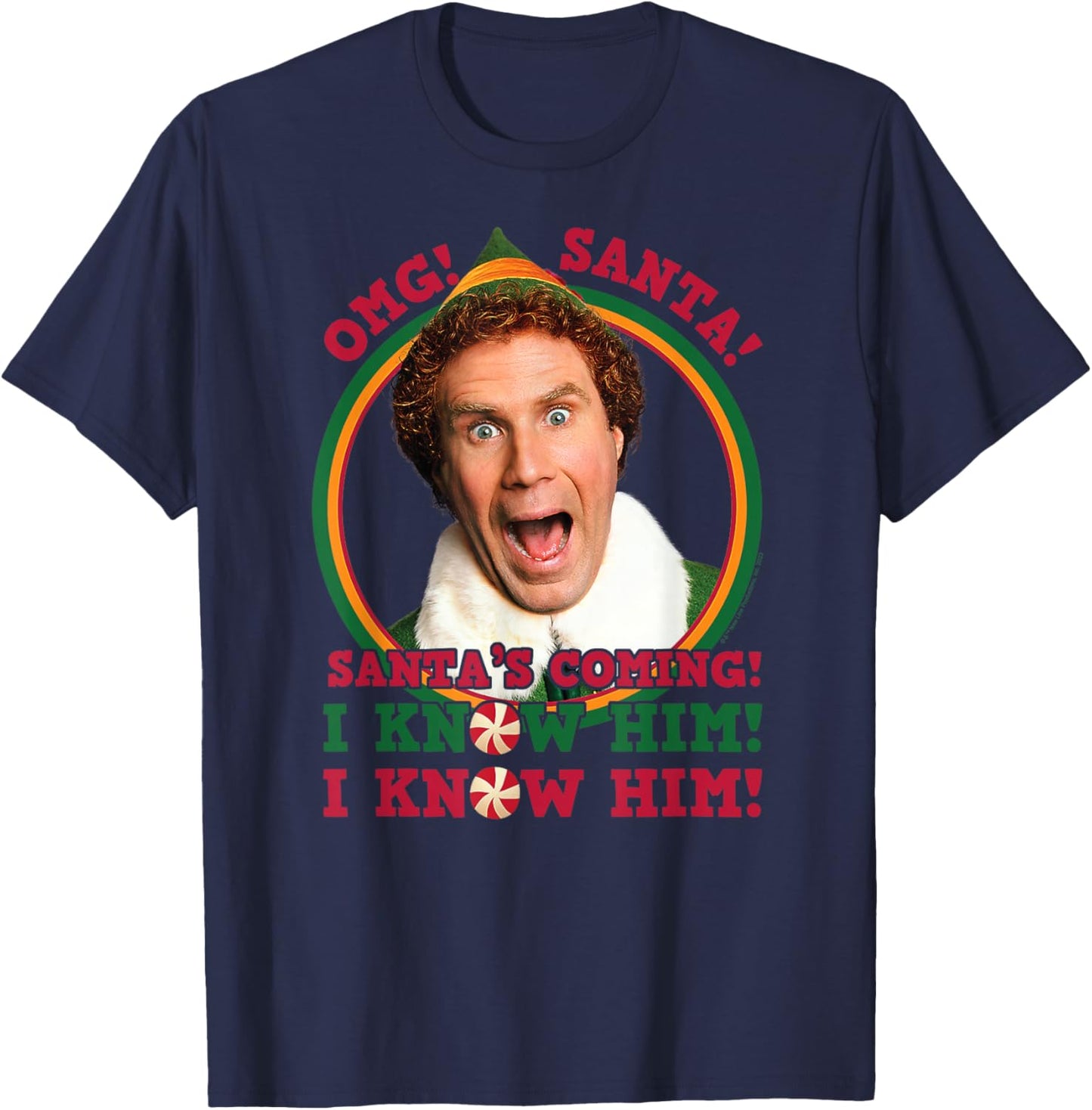 Elf - OMG Santa I Know Him T-Shirt - T-Shirt | Navy