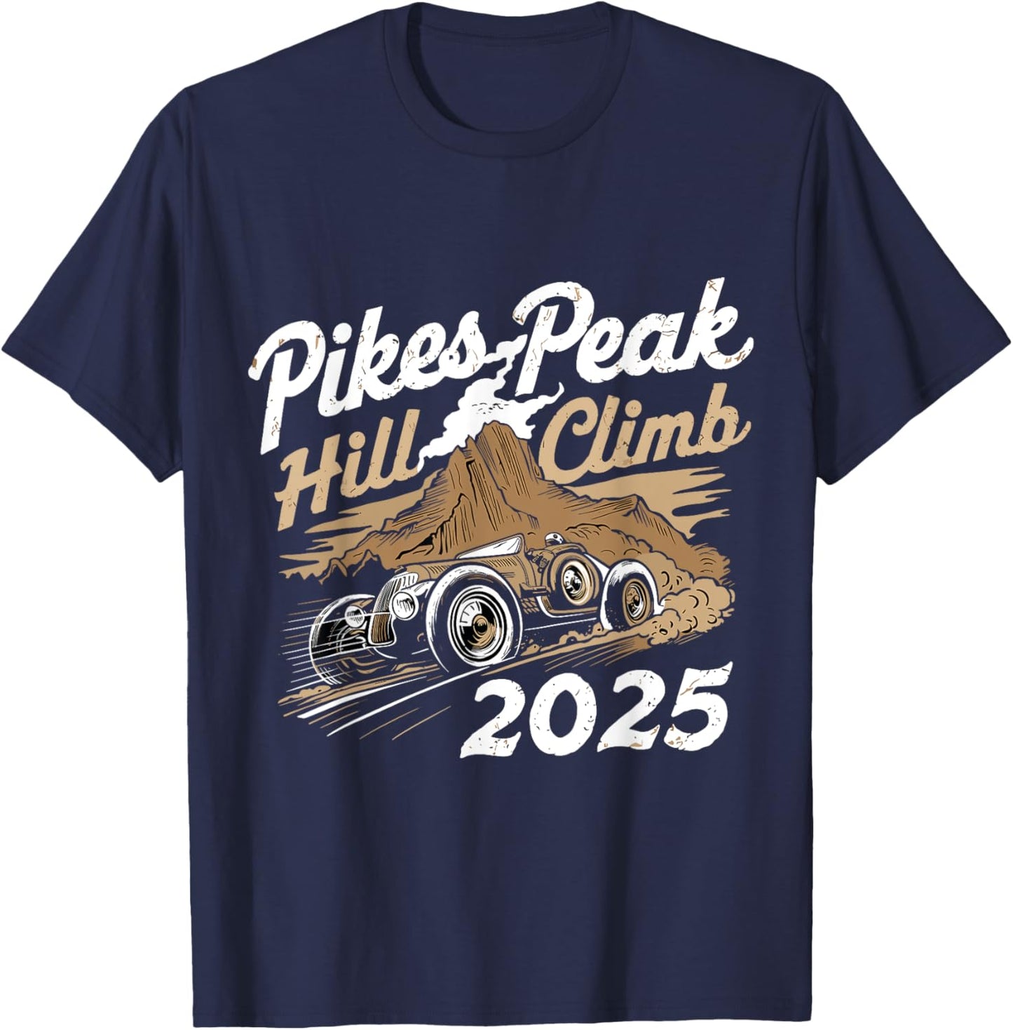 Pikes Peak Hill Climb Funny Colorado Car Race Retro Souvenir T-Shirt - T-Shirt | Navy