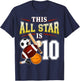 This All Star is 10 Years Old Gift Kids 10th Birthday T-Shirt - T-Shirt | Navy
