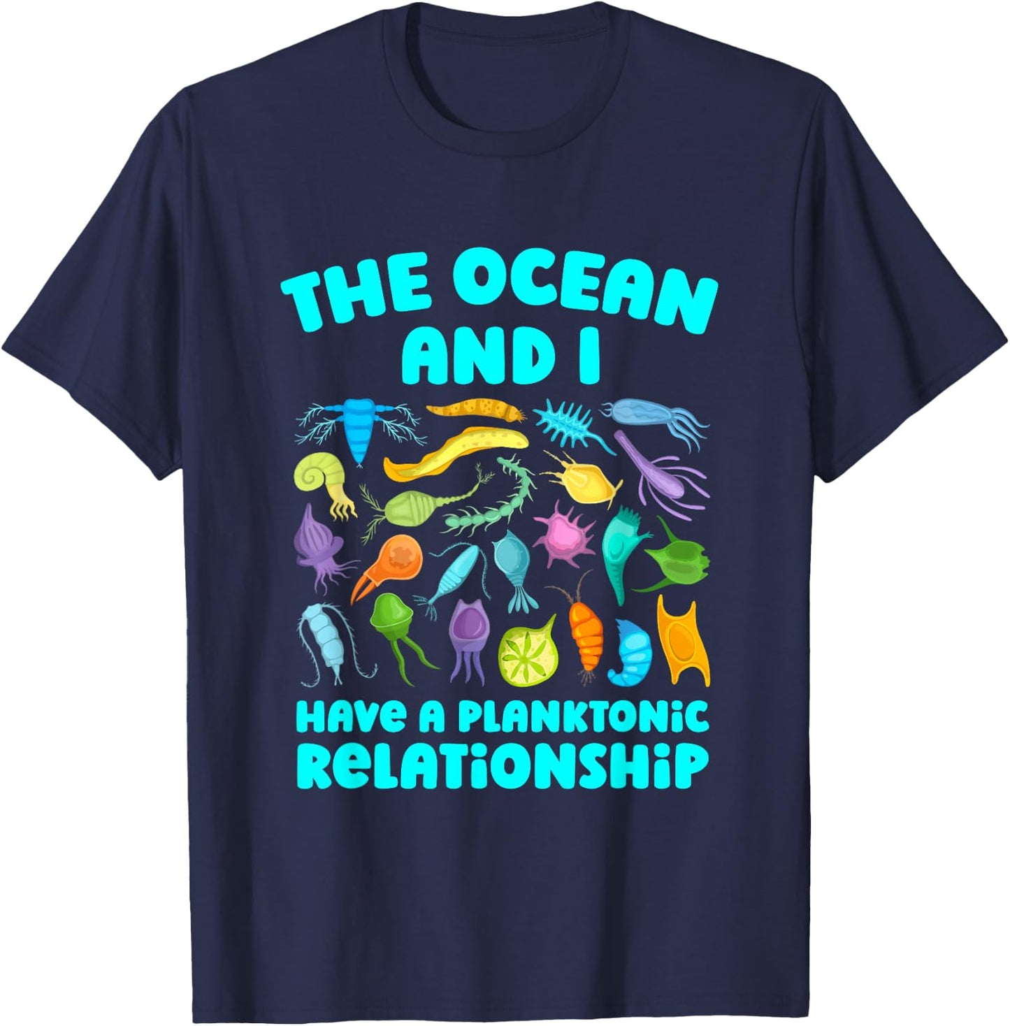 Marine Biologist Plankton Ocean Oceanologist Marine Biology T-Shirt - T-Shirt | Navy
