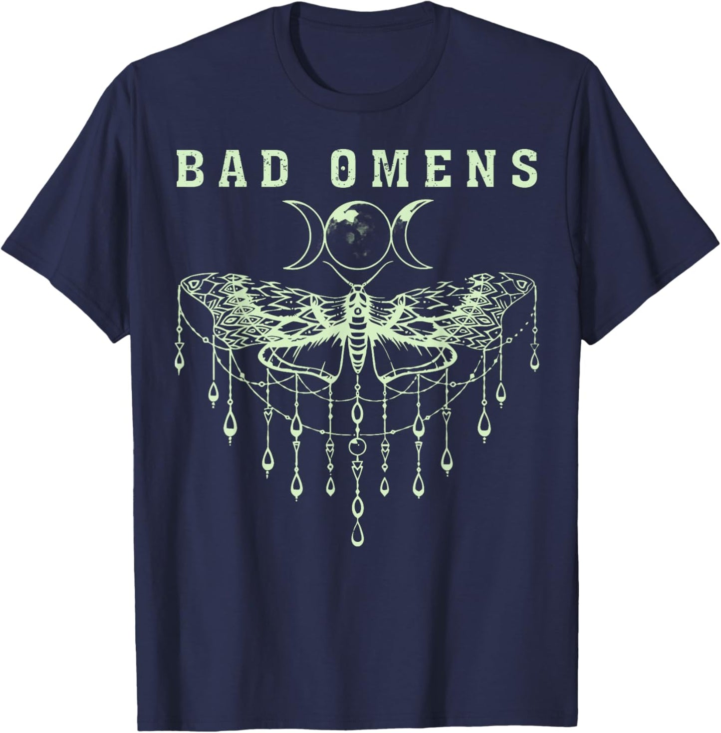 Retro Vintage Bad Omens Moth Men Kids Youth T-Shirt - T-Shirt | Navy