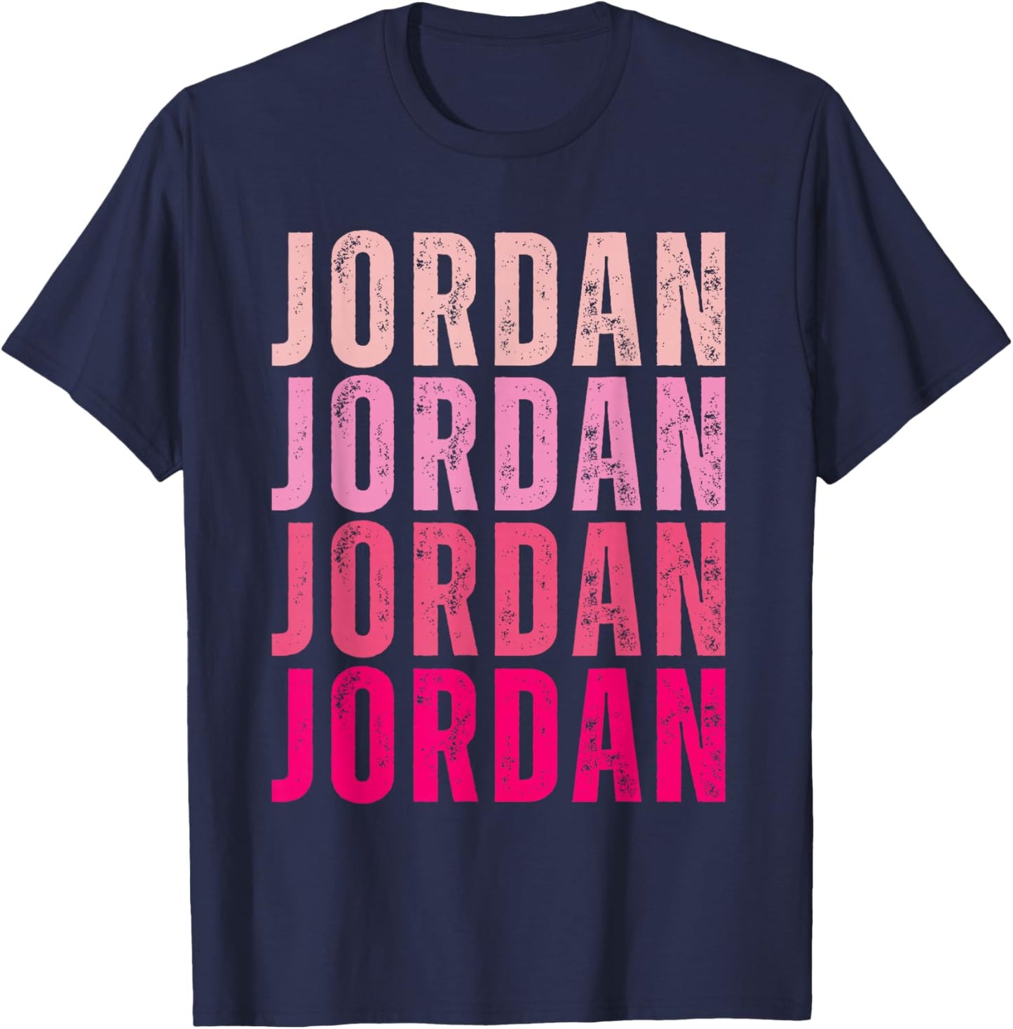 Jordan Personalized Name I Love Jordan Vintage T-Shirt - T-Shirt | Navy