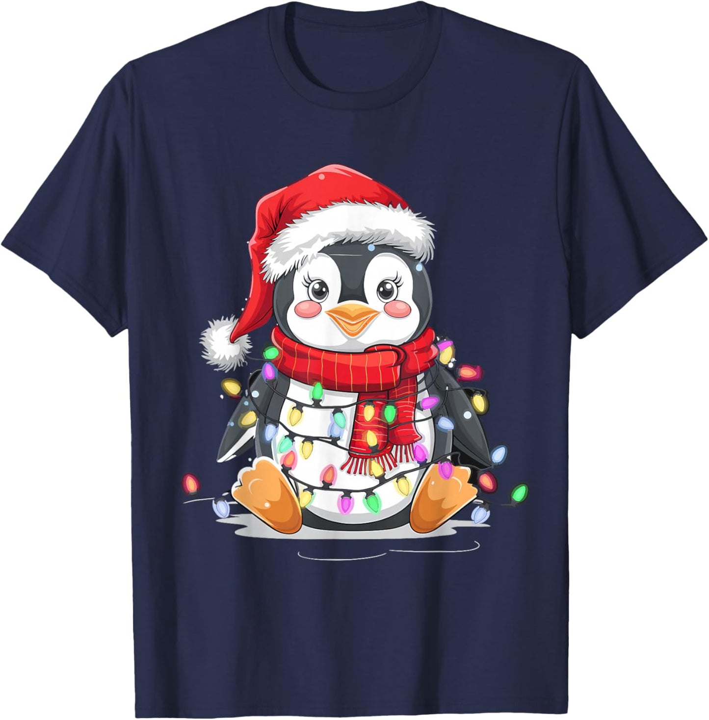 Christmas Penguin T-Shirt - T-Shirt | Navy