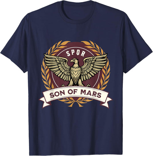 Son of Mars Ancient Roman Empire SPQR Roman Legions T-Shirt - T-Shirt | Navy