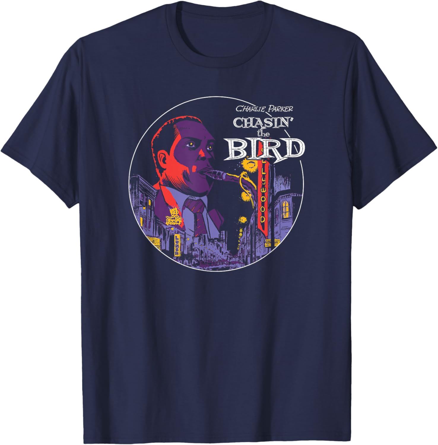 Charlie Parker - Chasin' the Bird Jazz Song T-Shirt - T-Shirt | Navy