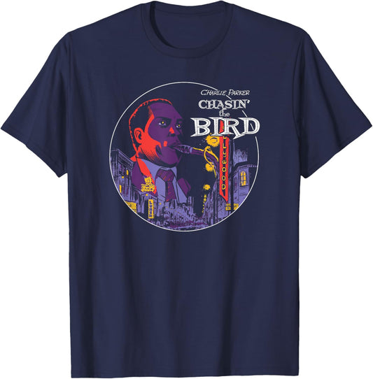 Charlie Parker - Chasin' the Bird Jazz Song T-Shirt - T-Shirt | Navy