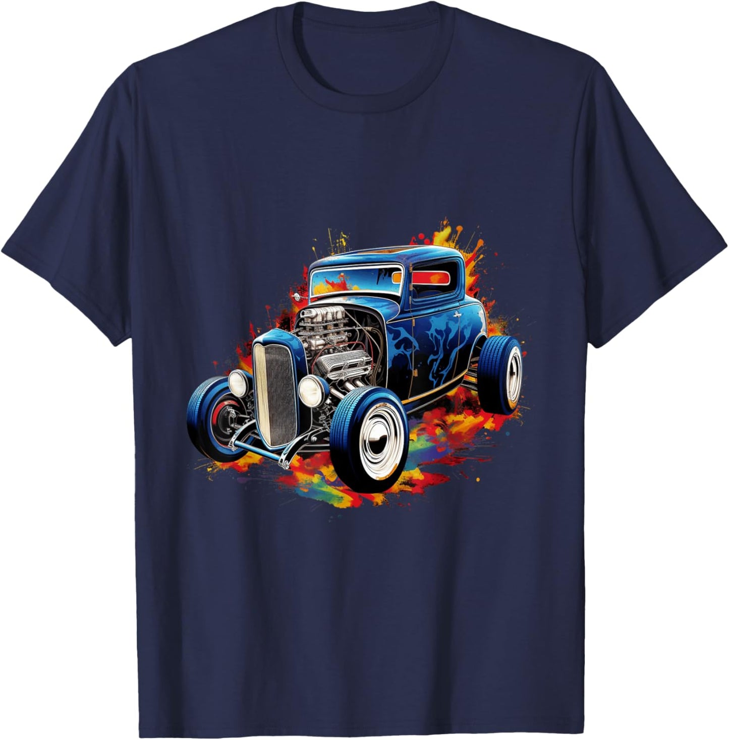 Hot Rod Rat Rod Vintage Classic Car Men T-Shirt - T-Shirt | Navy
