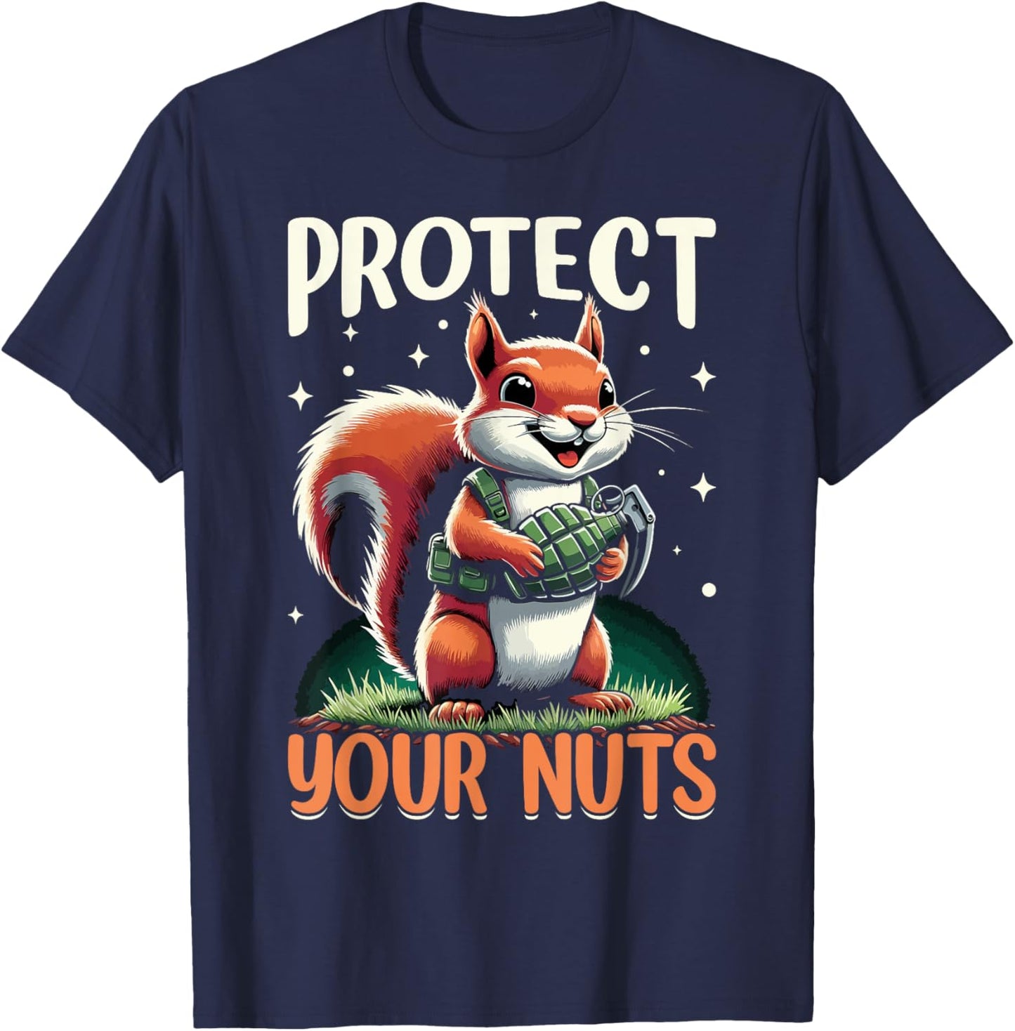 Squirrel Animal Lover Funny Squirrels T-Shirt - T-Shirt | Navy