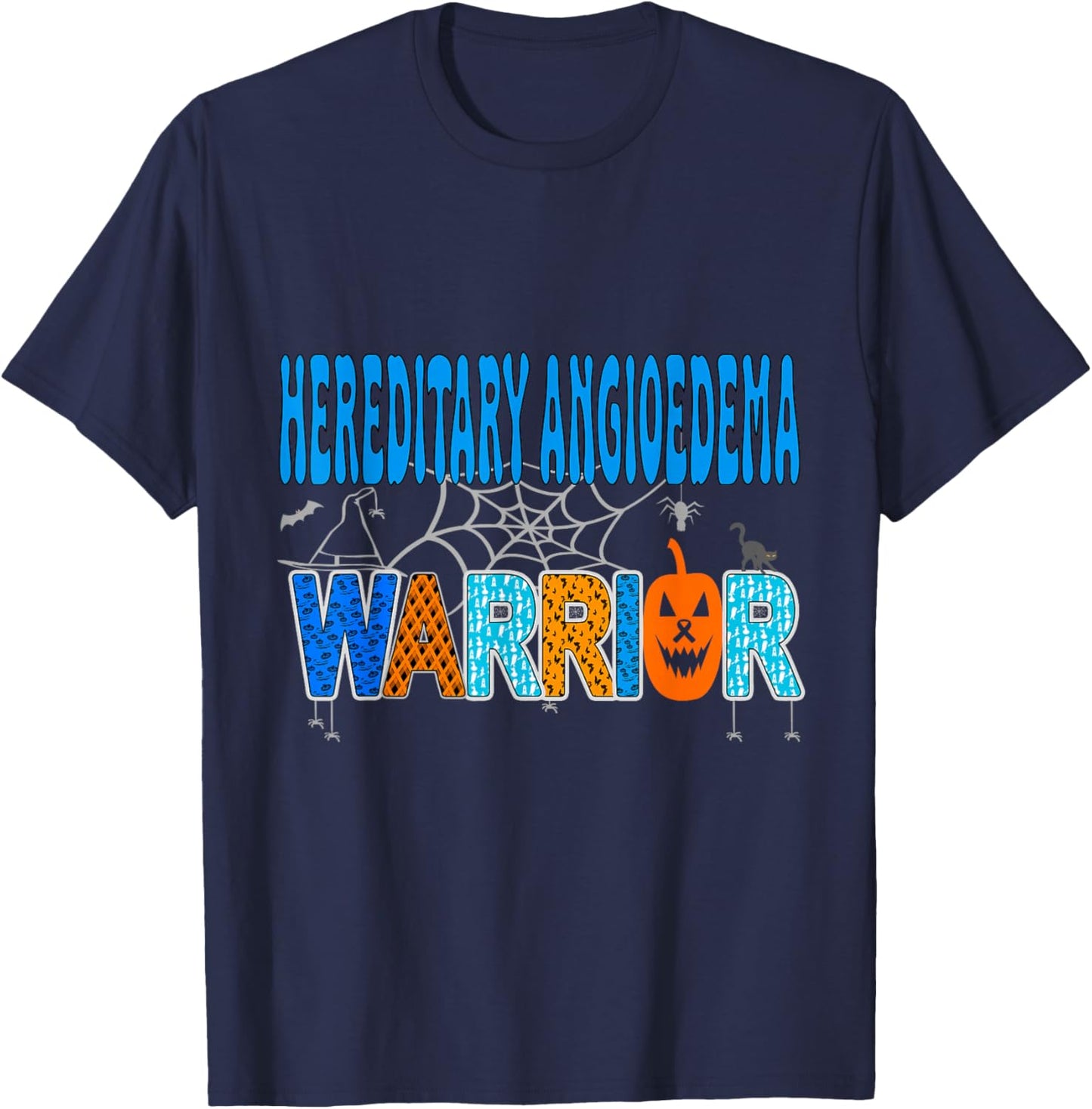 Hereditary Angioedema awareness for halloween T-Shirt - T-Shirt | Navy