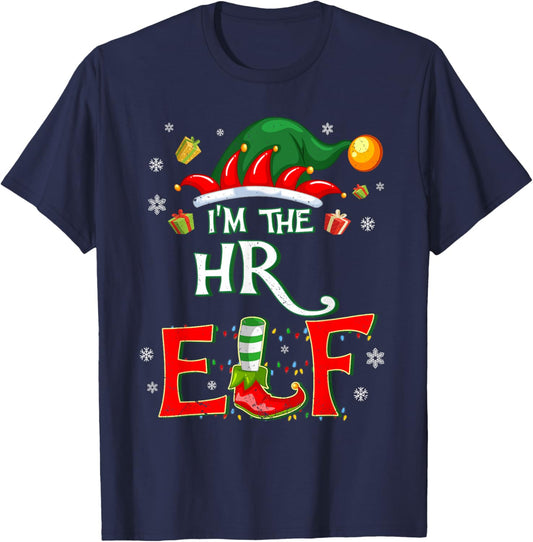 Im The HR Elf Fun Christmas HR Manager T-Shirt - T-Shirt | Navy