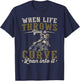 Motorcycle Lover When Life Throws You A Curve Lean Into It T-Shirt - T-Shirt | Navy