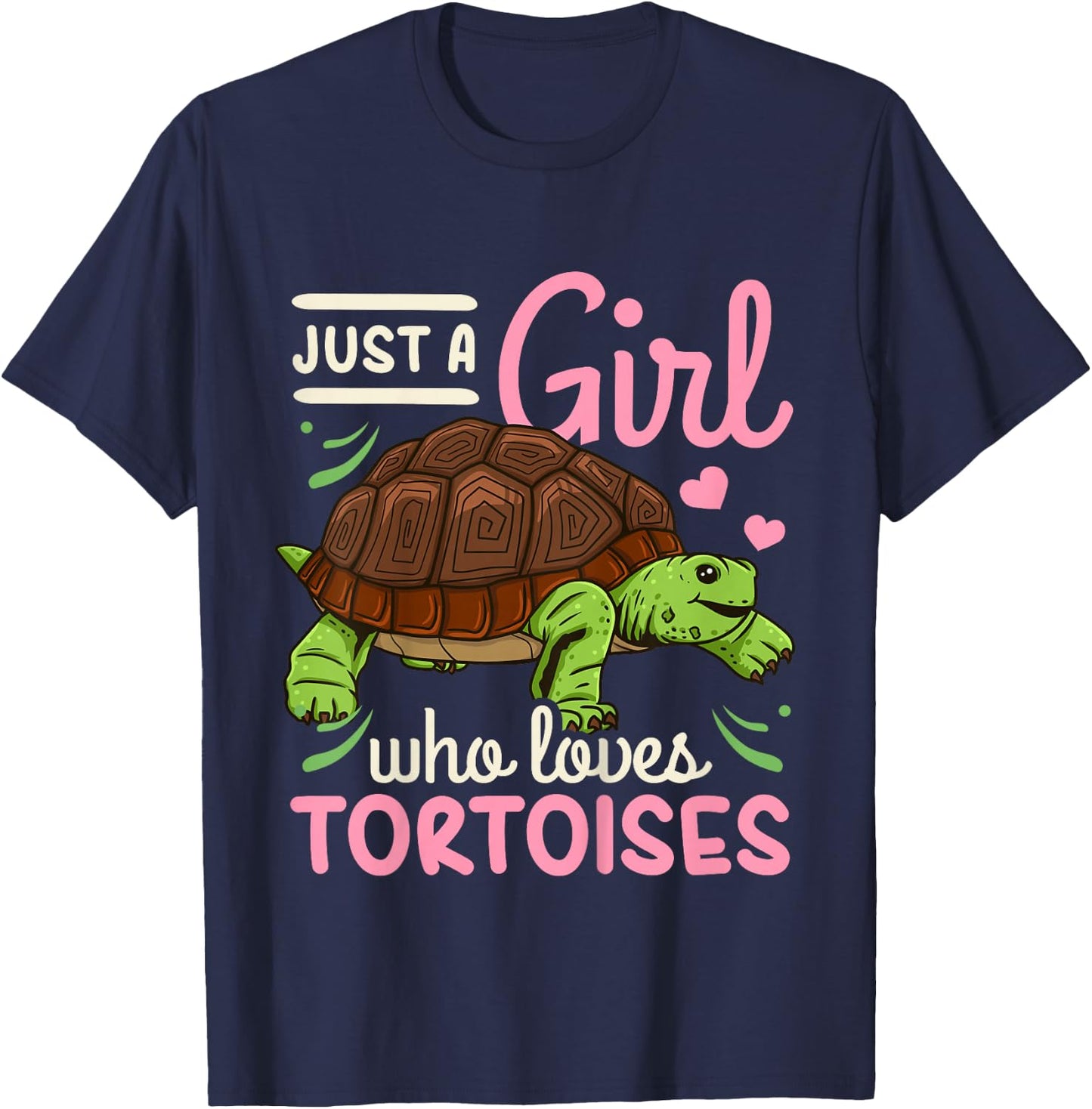 Kids Tortoise Just A Girl Who Loves Tortoises T-Shirt - T-Shirt | Navy