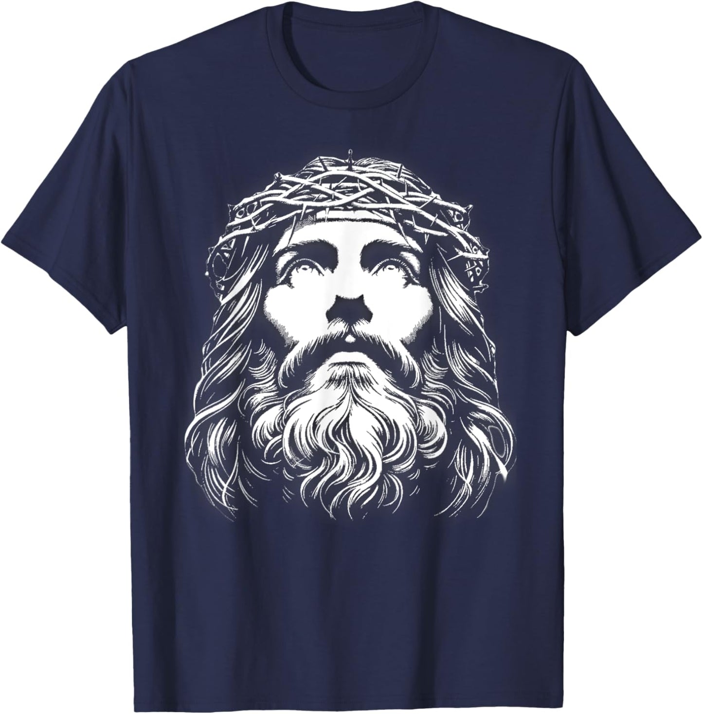 Face of Jesus Catholic T-Shirt - T-Shirt | Navy