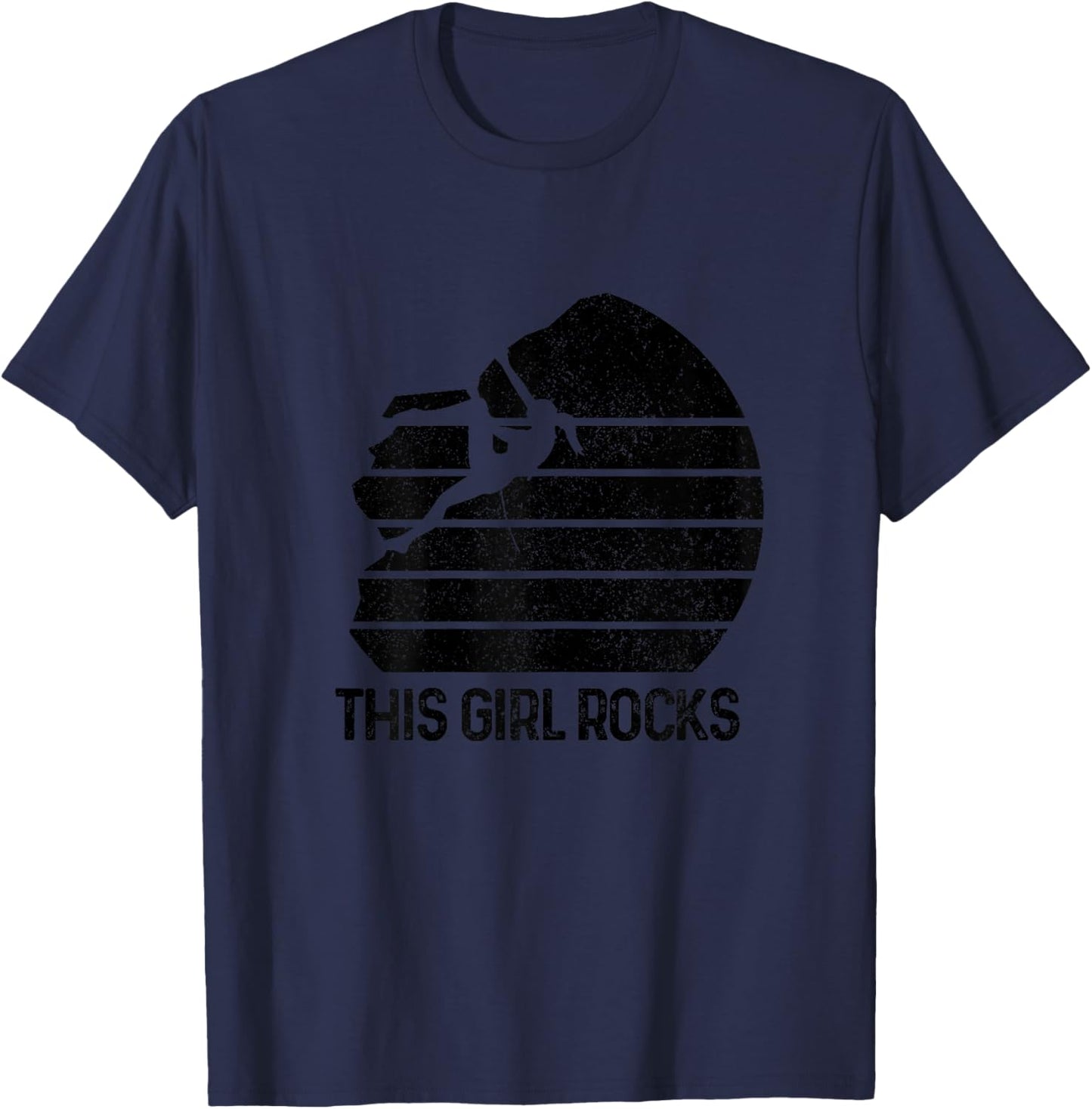 Rock Climbing Girl Definition Climber Bouldering Climb T-Shirt - T-Shirt | Navy