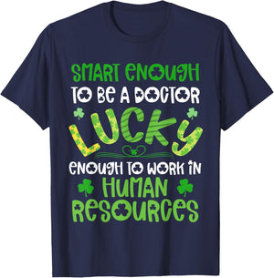 Human Resources St Patricks Day Shirts I Work In HR Funny T-Shirt - T-Shirt | Navy