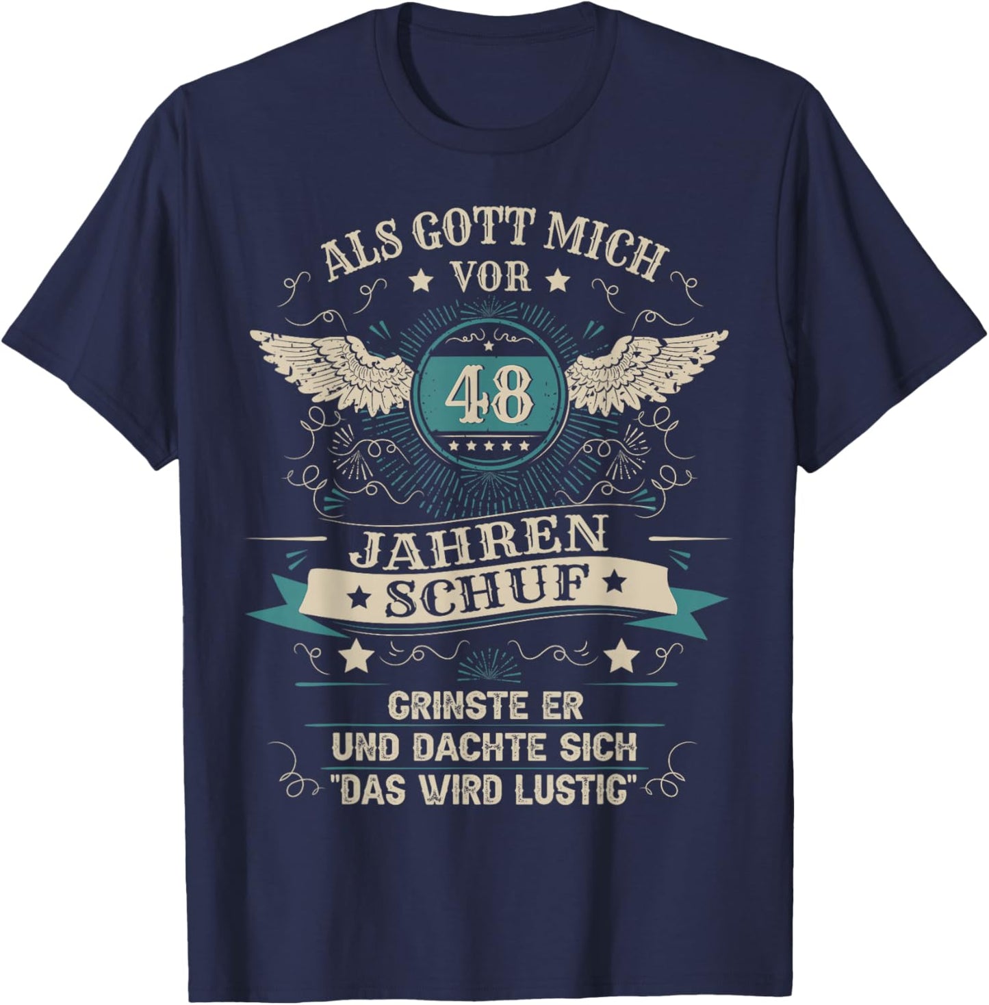 48. Geburtstag Mann Frau 48 Jahre 1978 Deko Lustig Geschenk T-Shirt - T-Shirt | Navy