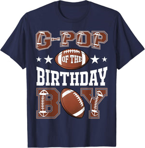 G-Pop Of The Birthday Boy Football Game Day T-Shirt - T-Shirt | Navy