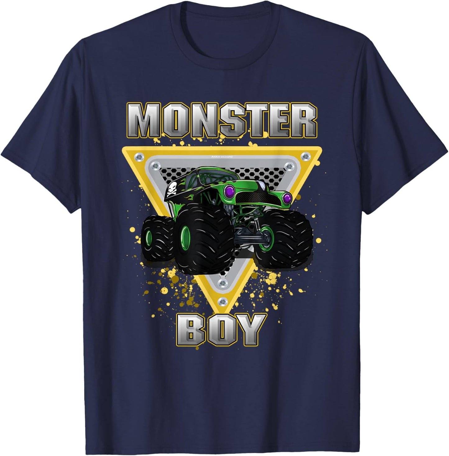 Monster Truck Boy T-Shirt - T-Shirt | Navy