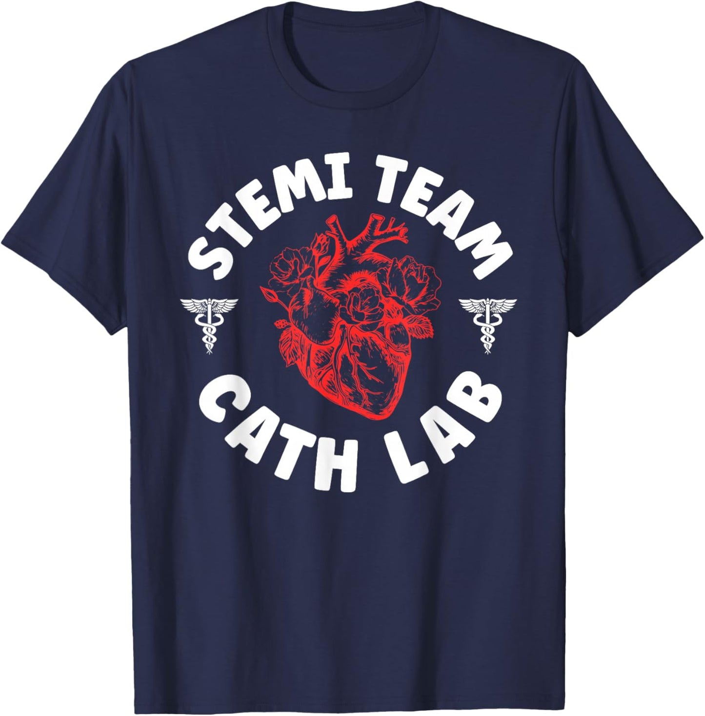 Stemi Team Cath Lab Technologist Cath Laboratory Tech T-Shirt - T-Shirt | Navy