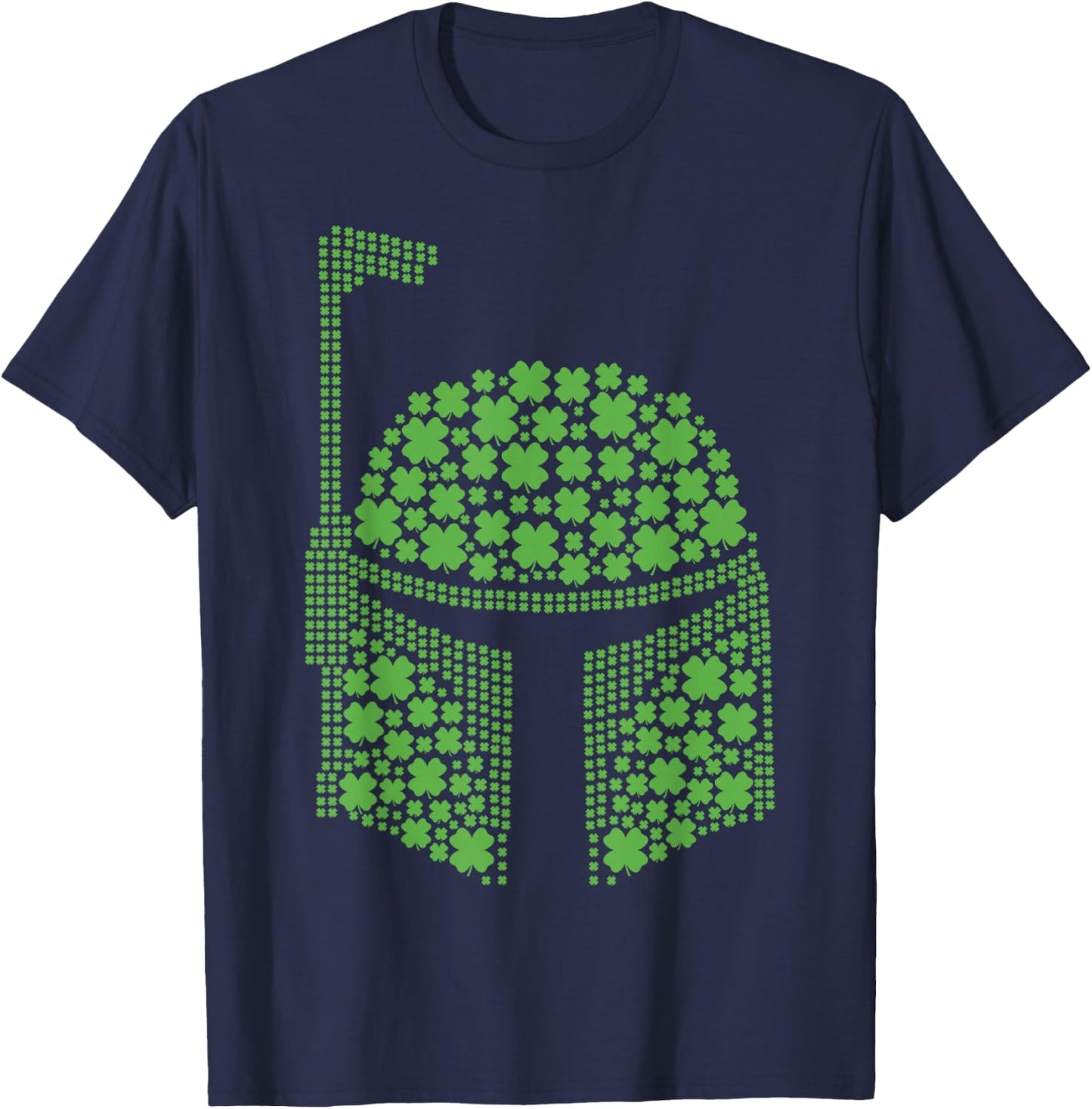 Star Wars Boba Fett Clover Helmet St Patrick's T-Shirt - T-Shirt | Navy