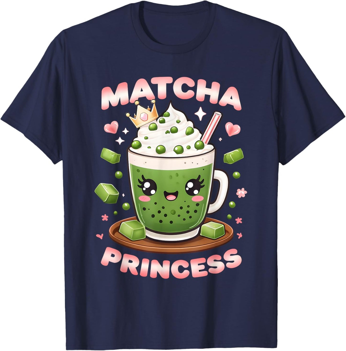 Best Matcha Art Women Tea Lovers Matcha Green T-Shirt - T-Shirt | Navy