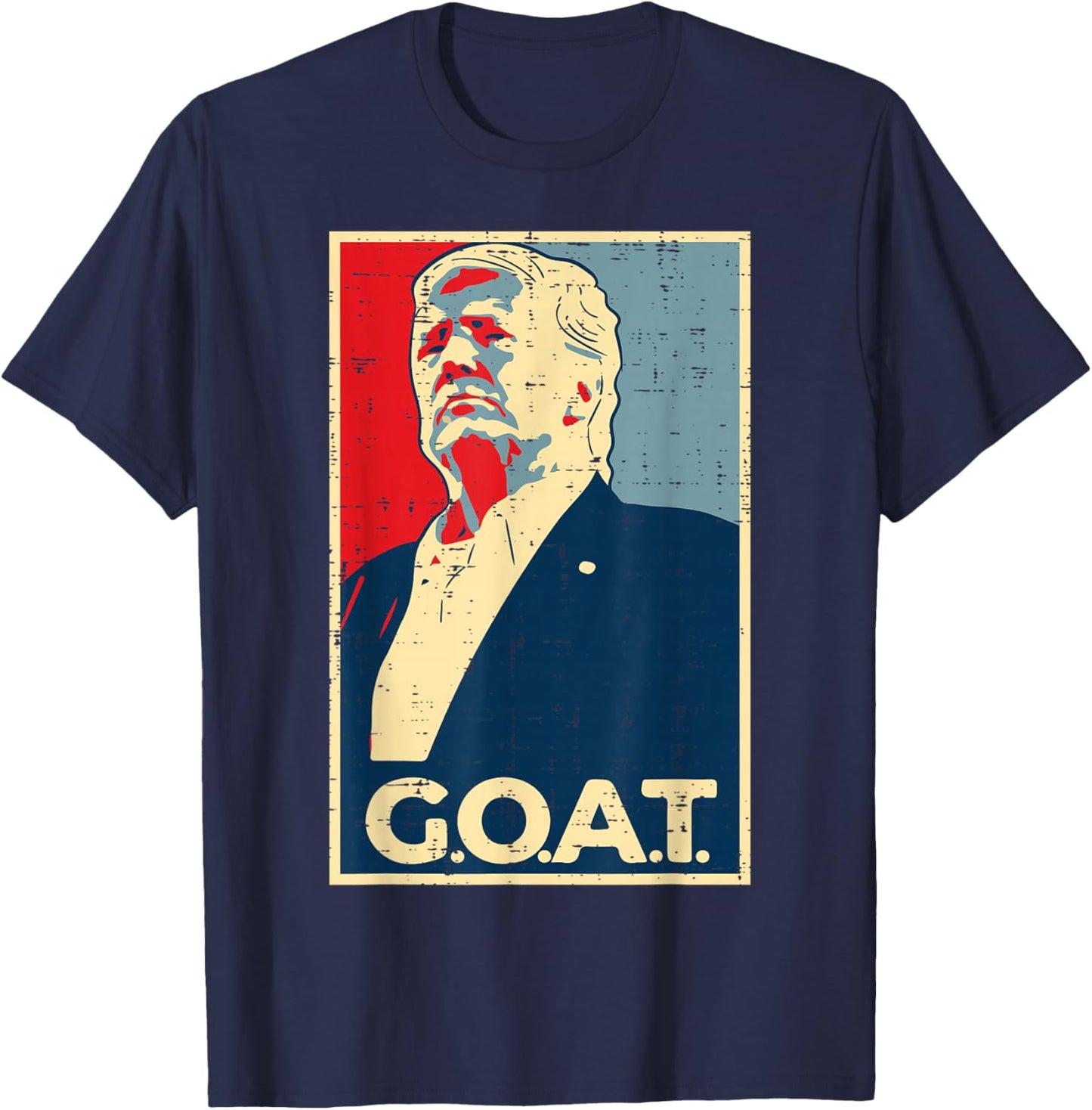 Goat Trump Poster 2024 T-Shirt - T-Shirt | Navy