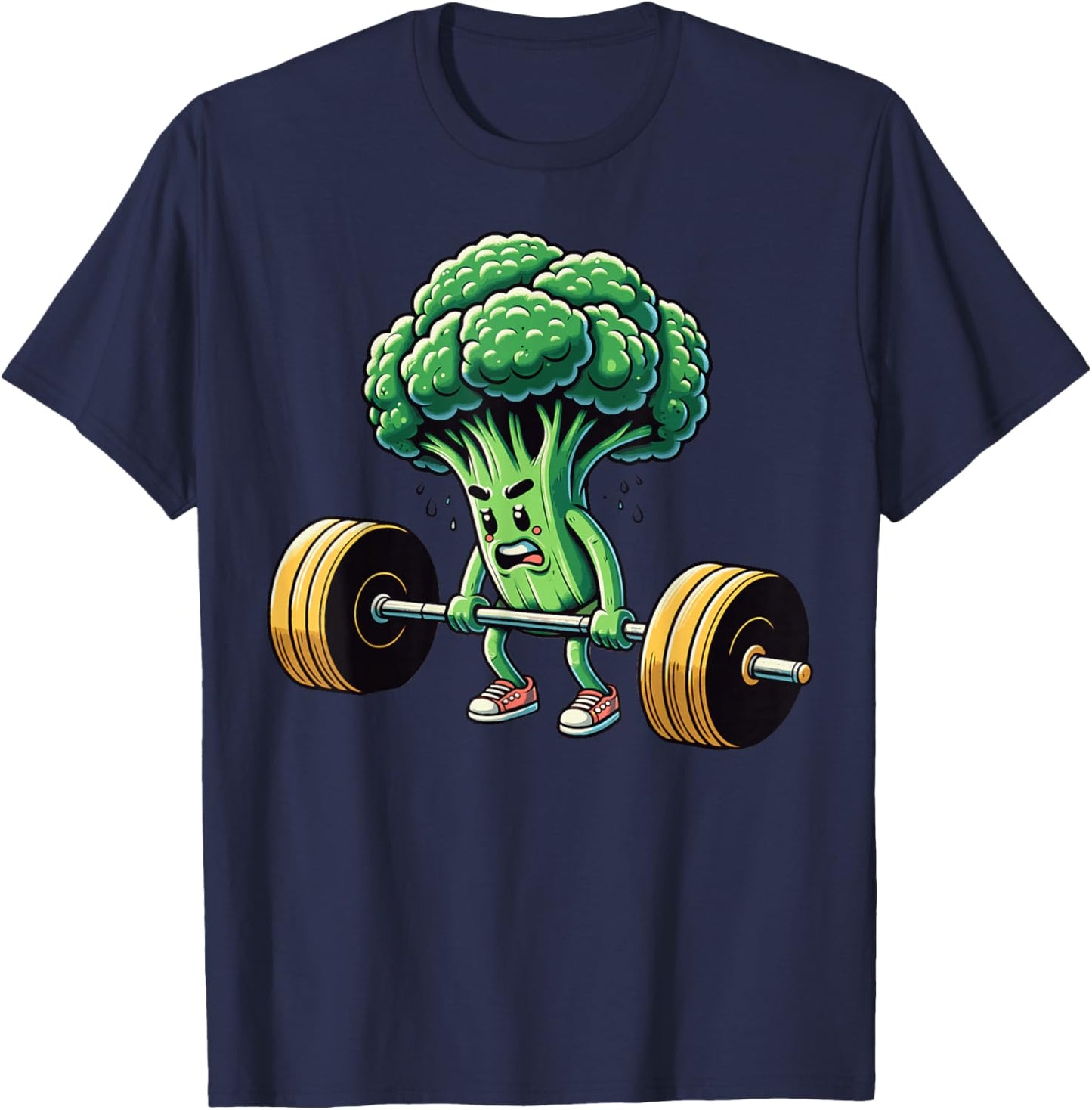 Deadlift Broccoli Gym Fitness Motivation Bodybuilding T-Shirt - T-Shirt | Navy