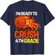 Funny Back To School First Day Of 4th Grade Basketball Boys T-Shirt - T-Shirt | Navy