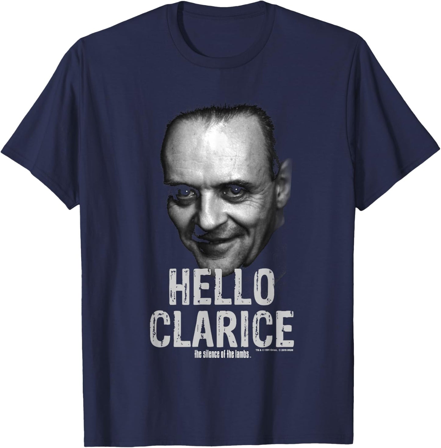 The Silence of The Lambs Hannibal Lecter Hello Clarice T-Shirt - T-Shirt | Navy