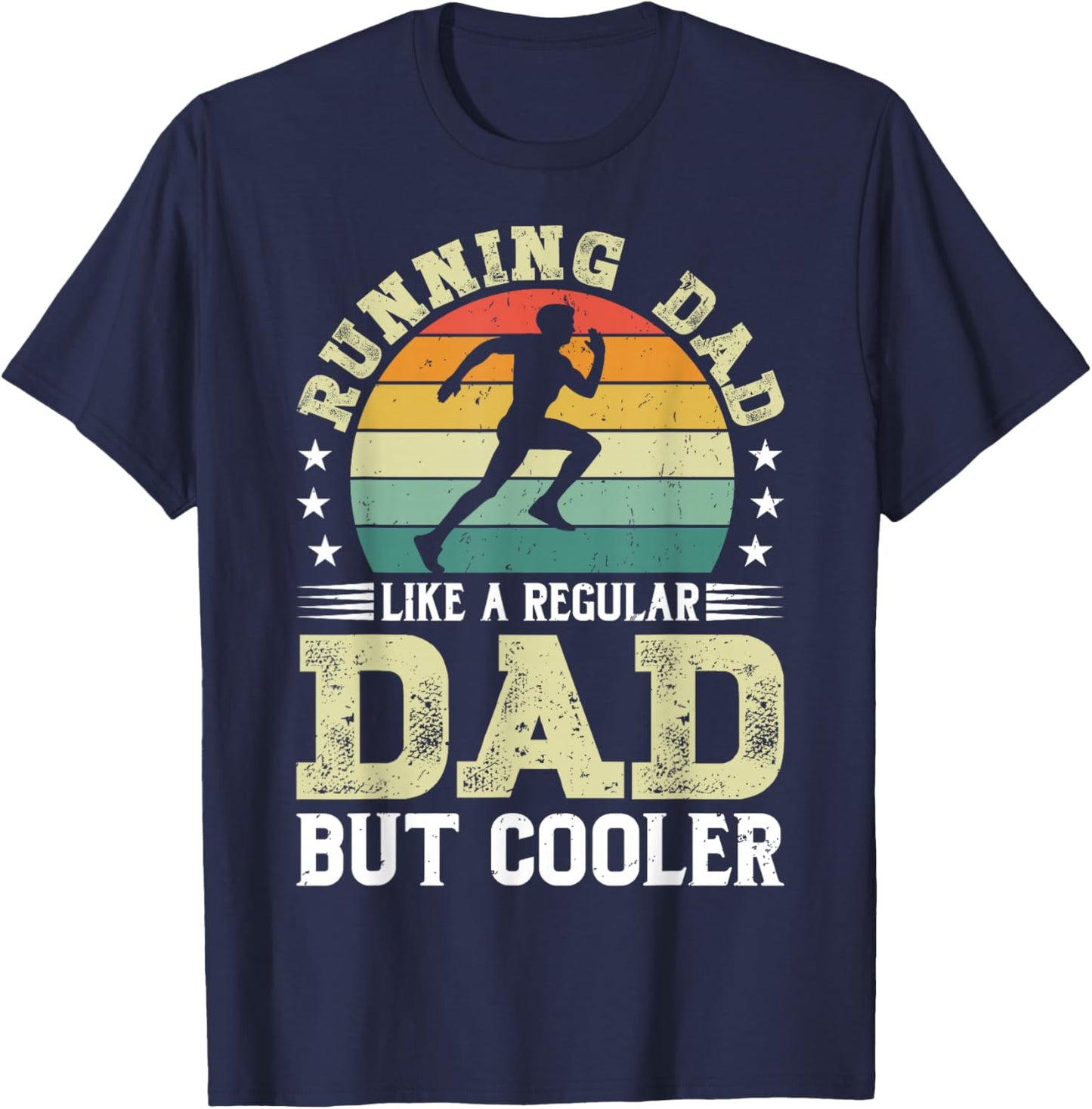 Running Dad Father's Day Vintage Gifts for Runners Men T-Shirt - T-Shirt | Navy